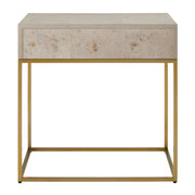 Uttermost Pembrook Light Washed Maple With Brushed Brass Side Table