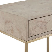 Uttermost Pembrook Light Washed Maple With Brushed Brass Side Table