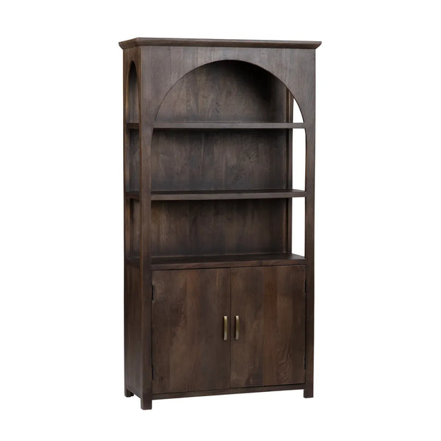 Crestview Collection Belmont Mango Wood Dark Brown Stain Finish Bookcase