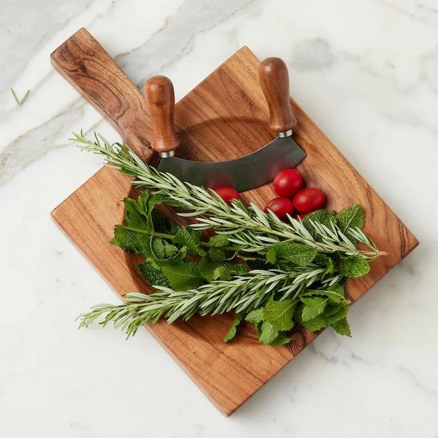 etúHOME French Cutting Board With Mezzaluna Set