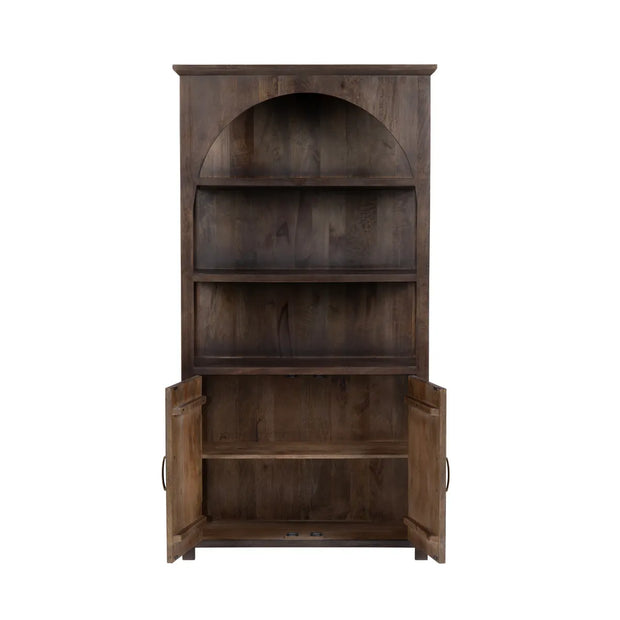 Crestview Collection Belmont Mango Wood Dark Brown Stain Finish Bookcase