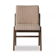 Four Hands Alice Channeled Dining Chair ~ Alcala Fawn Upholstered Performance Fabric