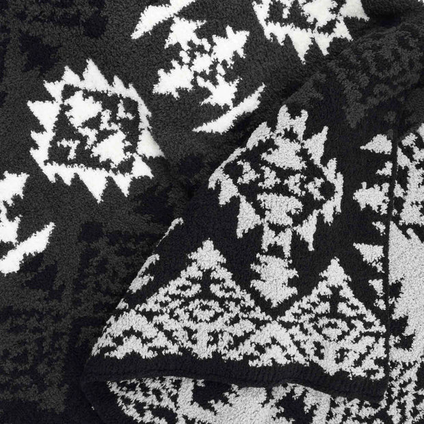 Kashwere Ultra Plush Vail Cozy Throw in Creme, Stone, Slate and Black