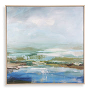 Uttermost Lush Valley Grey Whitewash Finished Framed Canvas