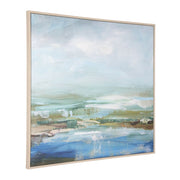 Uttermost Lush Valley Grey Whitewash Finished Framed Canvas