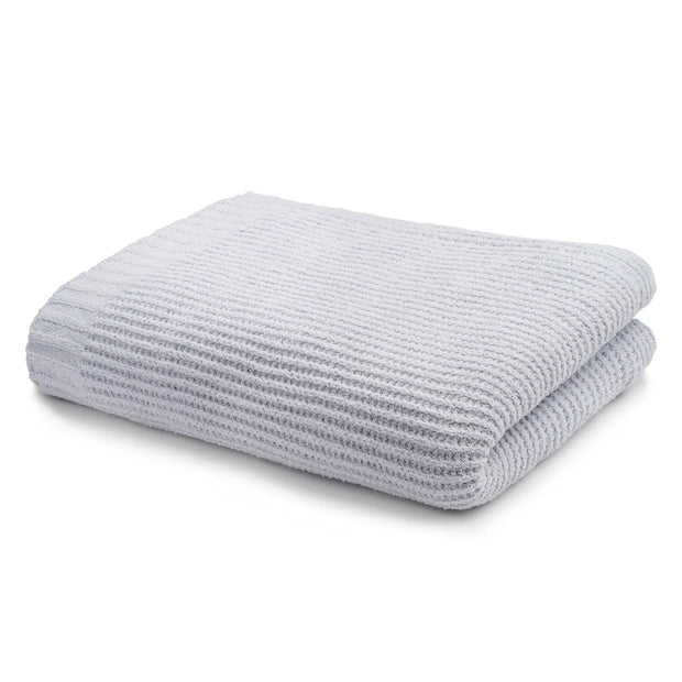 Kashwere Ultra Plush Ice Blue Waffle Weave Queen Blanket
