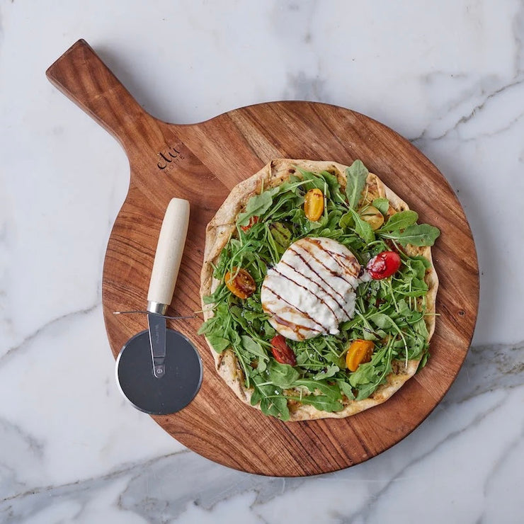 etúHOME Italian Cutting Board With Mezzaluna Set ~ Large