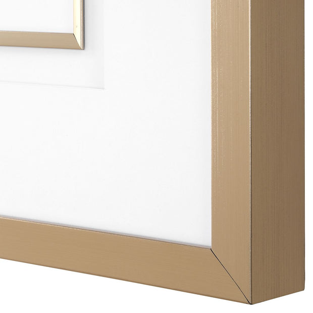 Uttermost Fiddle Head Leaf Set of 4 Botanical Framed Prints