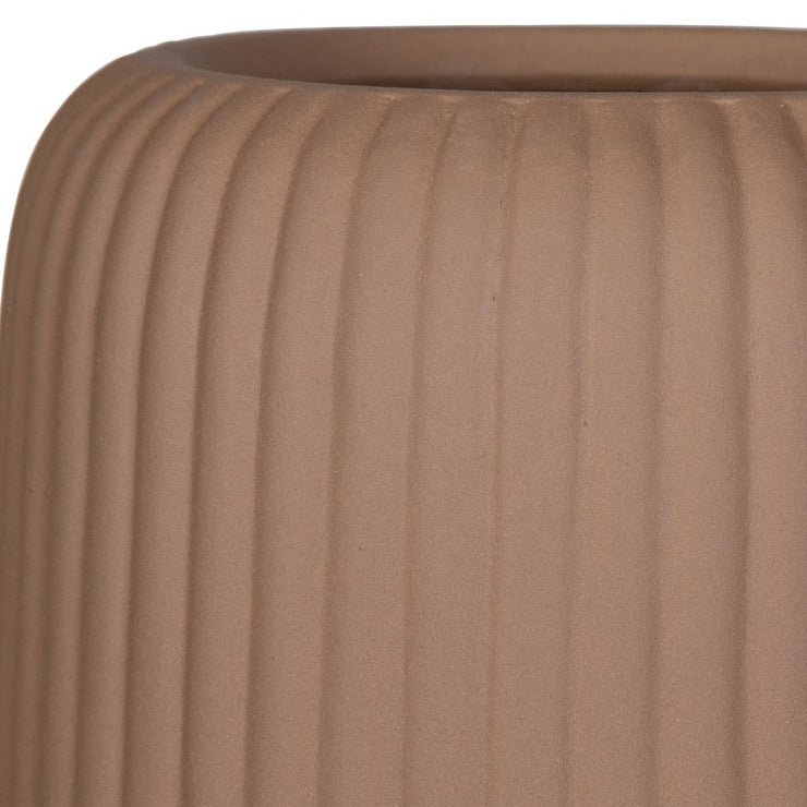 Uttermost Ridge Light Brown Ribbed Set of 2 Large Vases