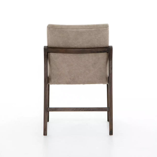Four Hands Alice Channeled Dining Chair ~ Sonoma Grey Top Grain Leather