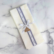 etúHOME Vintage Blue Stripe Kitchen Tea Towels ~ Set of 2
