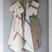 etúHOME Vintage Blue Stripe Kitchen Tea Towels ~ Set of 2