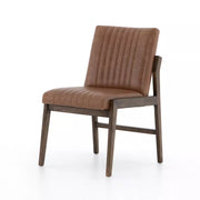 Four Hands Alice Channeled Dining Chair ~ Sonoma Chestnut Top Grain Leather