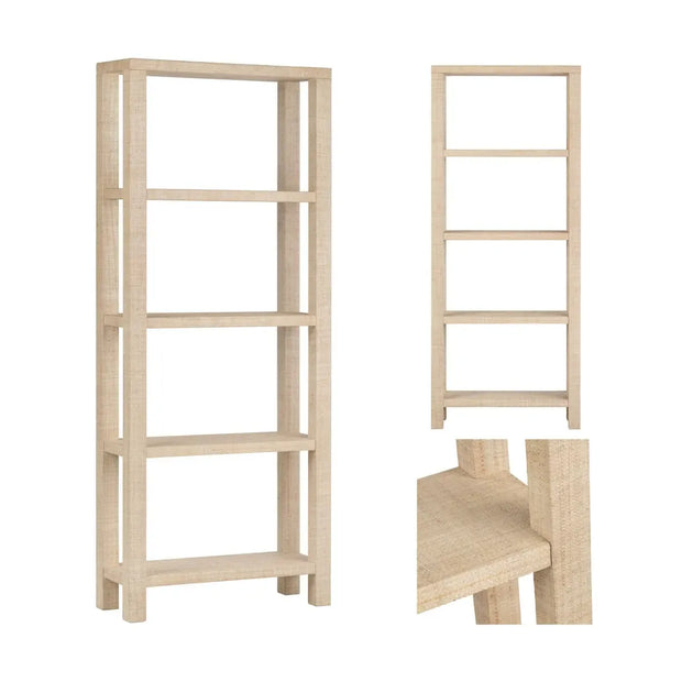 Crestview Collection Providence 4 Shelf Rafia Etagere