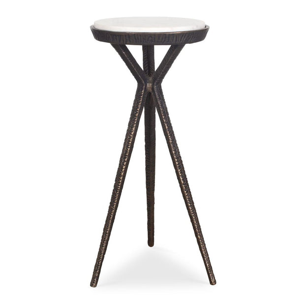 Uttermost Tilton Marble Top With Dark Bronze Accent Table
