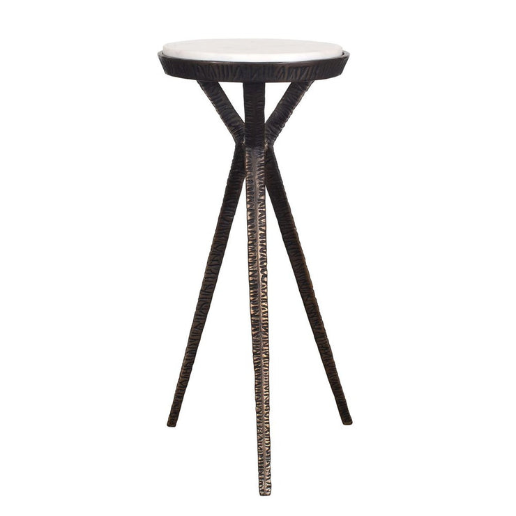 Uttermost Tilton Marble Top With Dark Bronze Accent Table