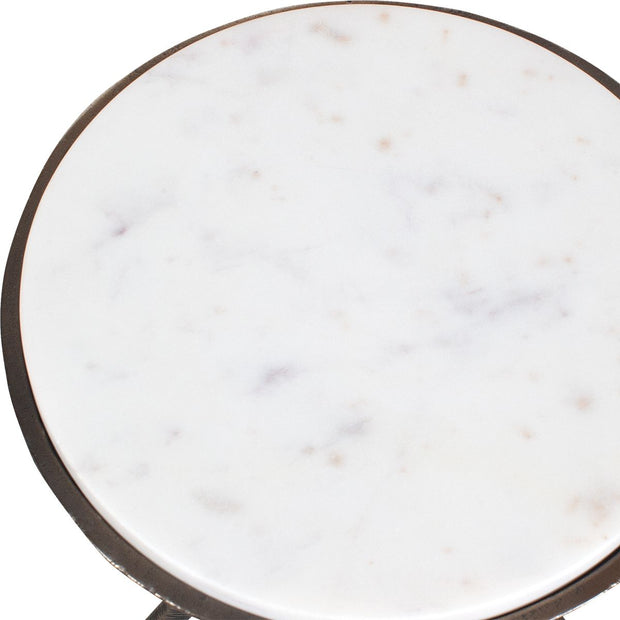 Uttermost Tilton Marble Top With Dark Bronze Accent Table
