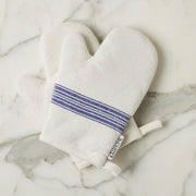 etúHOME Vintage Blue Stripe Kitchen Oven Mitts ~ Set of 2