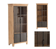 Crestview Collection Darlington Curio Wood And Metal Cabinet