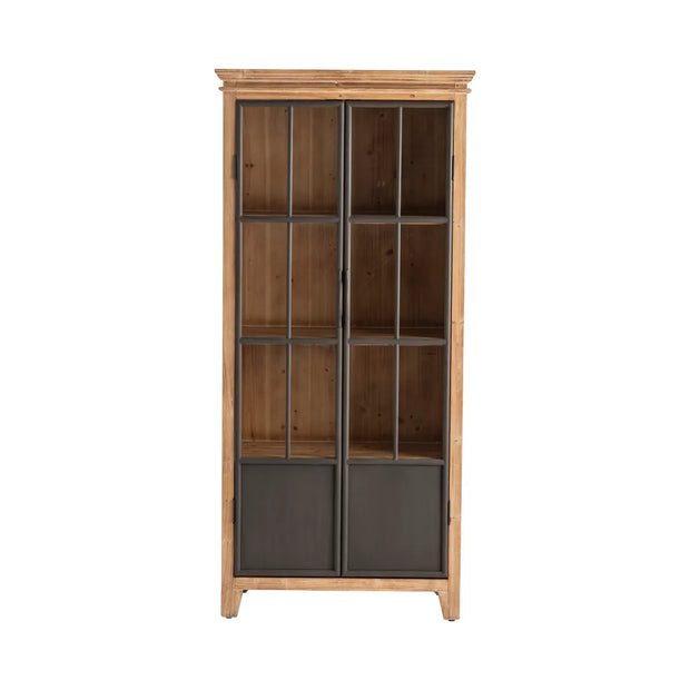 Crestview Collection Darlington Curio Wood And Metal Cabinet