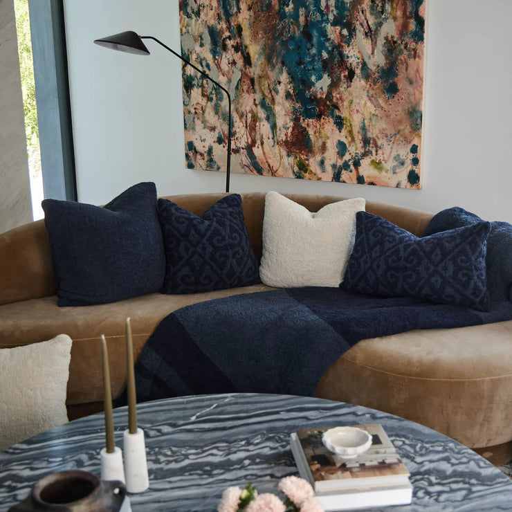 Kashwere Ultra Soft Vintage Blue 20x20 Cloud Pillow with Plush Insert