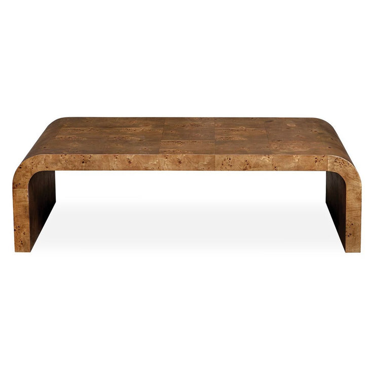 Uttermost Carraway Burl Wood Curved Coffee Table