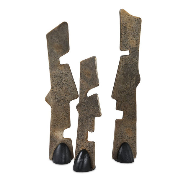 Uttermost Geometric Echoes Set of 3 Sculptural Objects