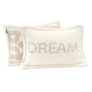 Kashwere Ultra Soft Crème and Linen Damask Dream Cloud Pillow 13x19 with Plush Insert
