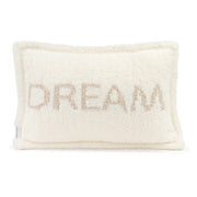 Kashwere Ultra Soft Crème and Linen Damask Dream Cloud Pillow 13x19 with Plush Insert