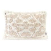 Kashwere Ultra Soft Crème and Linen Damask Dream Cloud Pillow 13x19 with Plush Insert