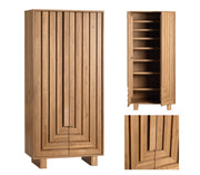 Crestview Collection Dylan Stained Natural Shoe Cabinet