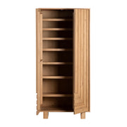 Crestview Collection Dylan Stained Natural Shoe Cabinet