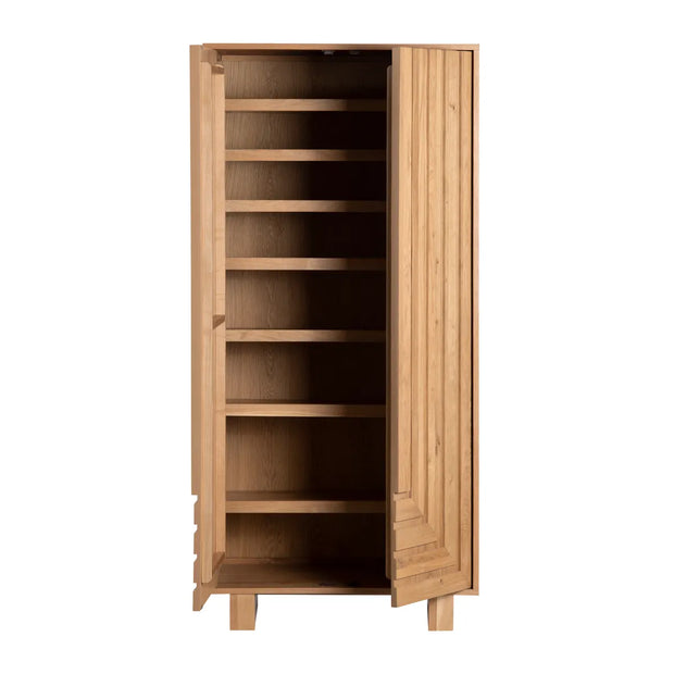 Crestview Collection Dylan Stained Natural Shoe Cabinet