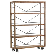 Crestview Collection Winslow Wheeled Bookcase
