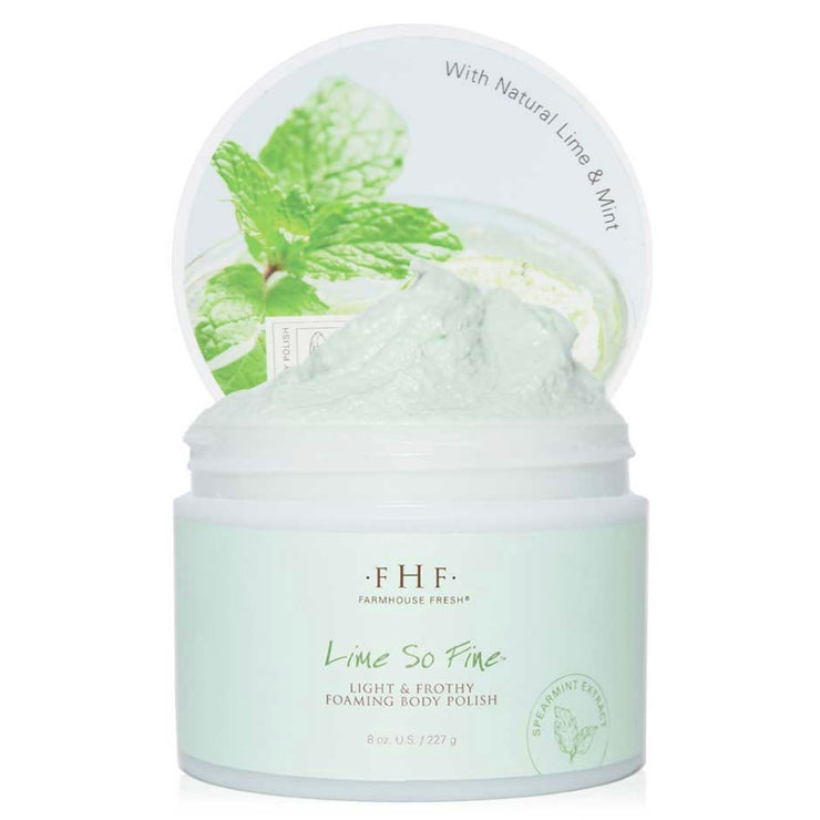 Farmhouse Fresh Lime So Fine Foaming Body Polish 8 oz. Jar