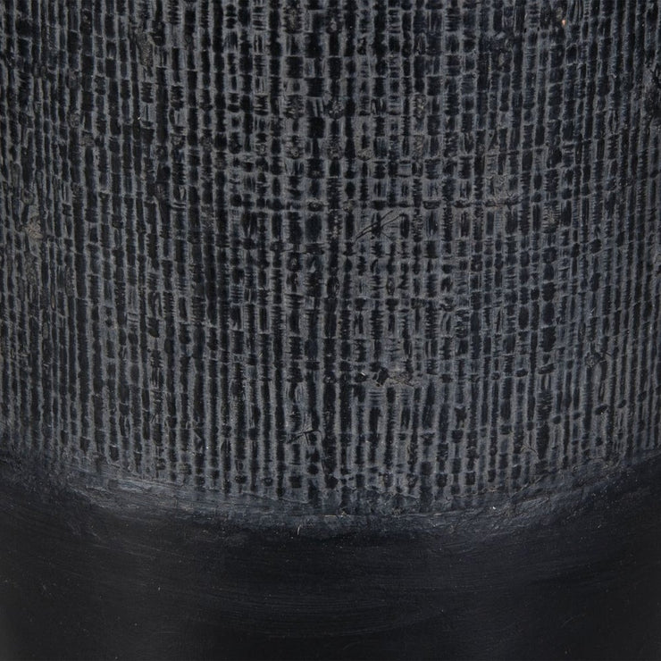 Uttermost Woven Black Terracotta Shadow Set of 2 Vases