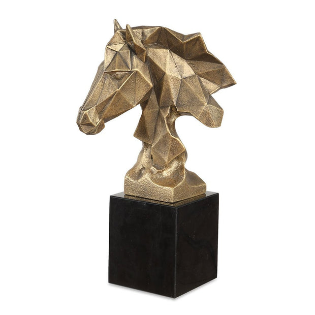 Uttermost Chiseled Antique Gold Horse Bust Sculpture