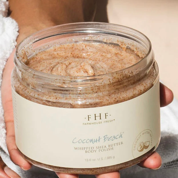 Farmhouse Fresh Coconut Beach Whipped Shea Butter Body Polish 12 oz. Jar