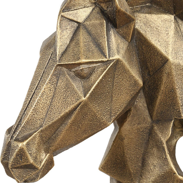 Uttermost Chiseled Antique Gold Horse Bust Sculpture