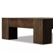 Four Hands Abaso Small Square Coffee Table ~ Ebony Rustic Wormwood Oak Wood Finish