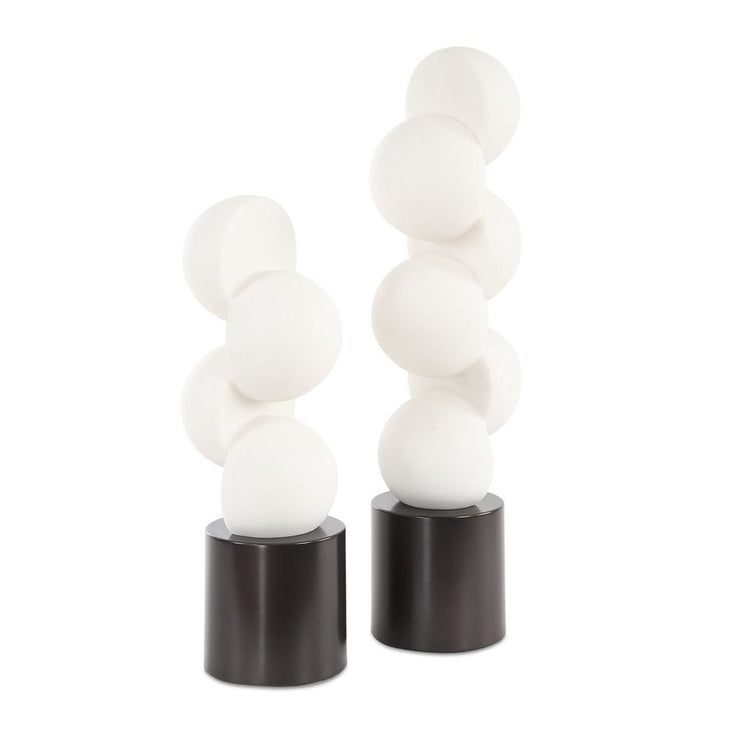 Uttermost Symmetry Dynamic Stack Of Hemispheres Set of 2 Sculptures