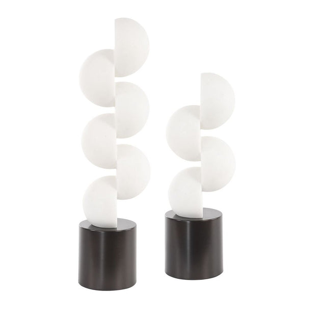 Uttermost Symmetry Dynamic Stack Of Hemispheres Set of 2 Sculptures