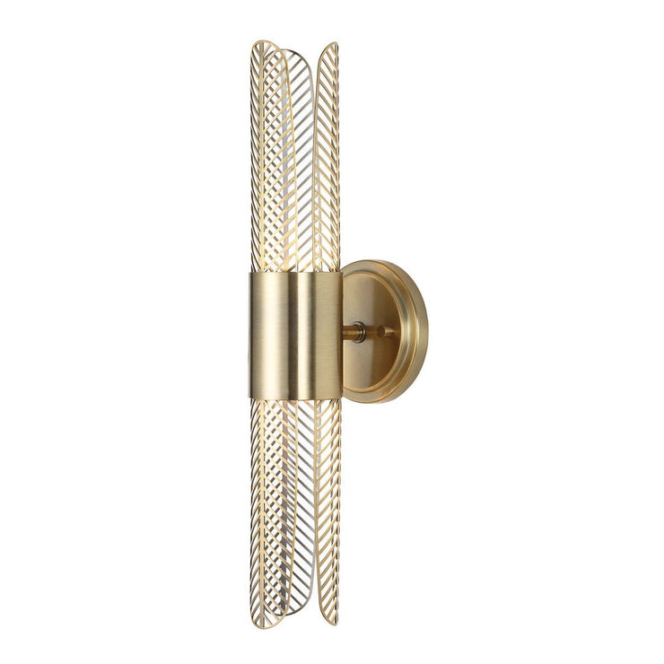 Uttermost Cret Art Deco Brass 2 Light LED Sconce