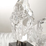 Uttermost Crystal Peak Crystal Sculptures With Sleek Black Base ~ Set Of 2