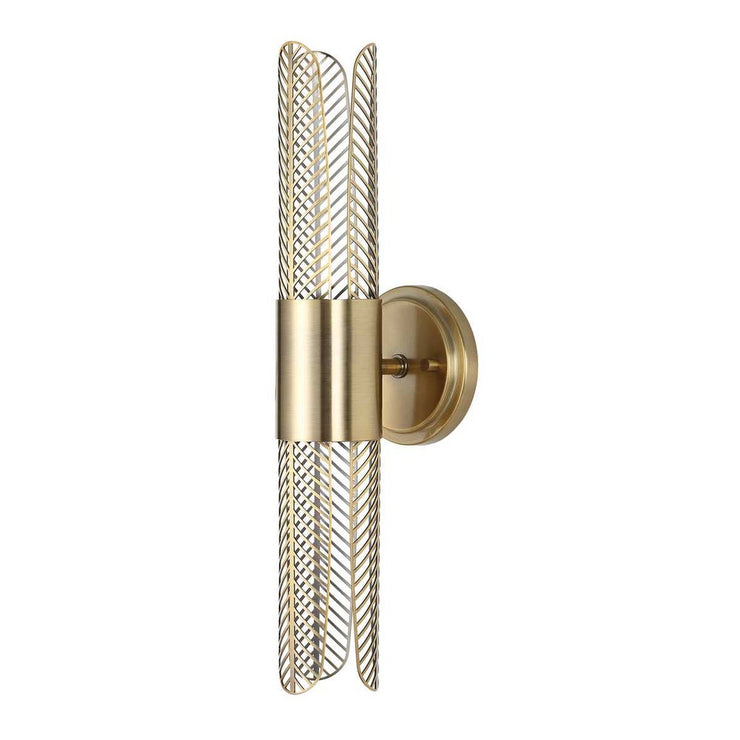 Uttermost Cret Art Deco Brass 2 Light LED Sconce