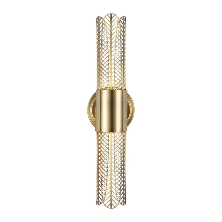 Uttermost Cret Art Deco Brass 2 Light LED Sconce