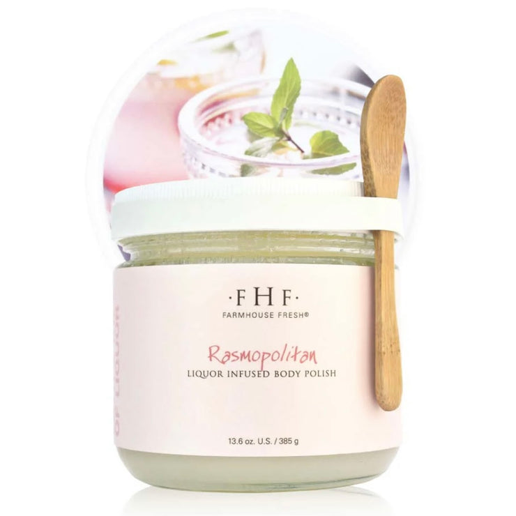 Farmhouse Fresh Rasmopolitan Liquor Infused Body Polish Body Polish 12 oz. Jar with Spoon