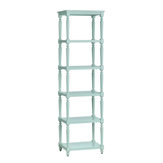 Crestview Collection Evermore 5 Shelf Turquoise Etagere