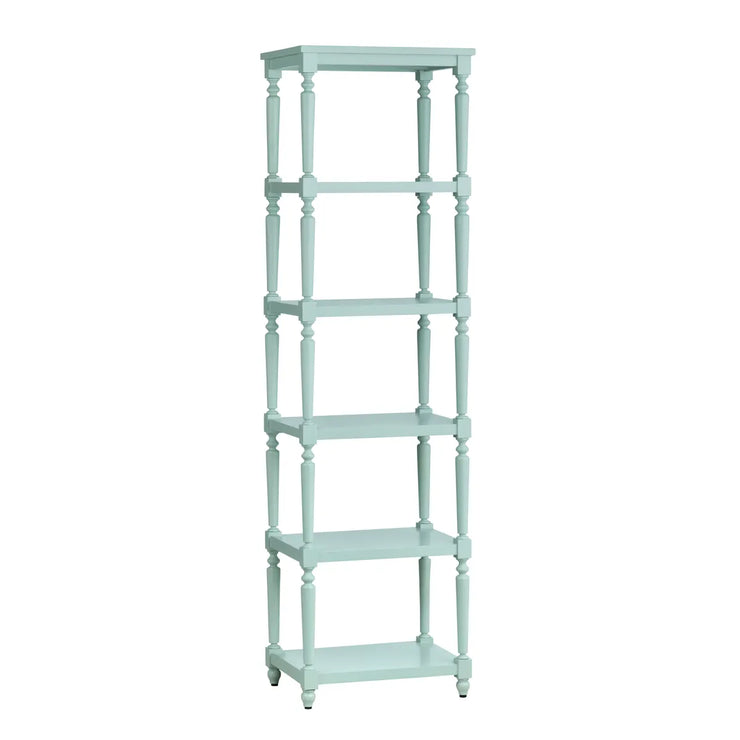 Crestview Collection Evermore 5 Shelf Turquoise Etagere