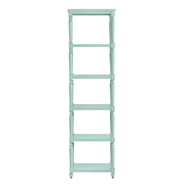 Crestview Collection Evermore 5 Shelf Turquoise Etagere